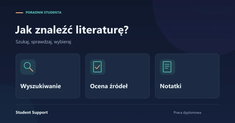 Wyszukiwanie literatury, ocena źródeł i tworzenie notatek do pracy dyplomowej.